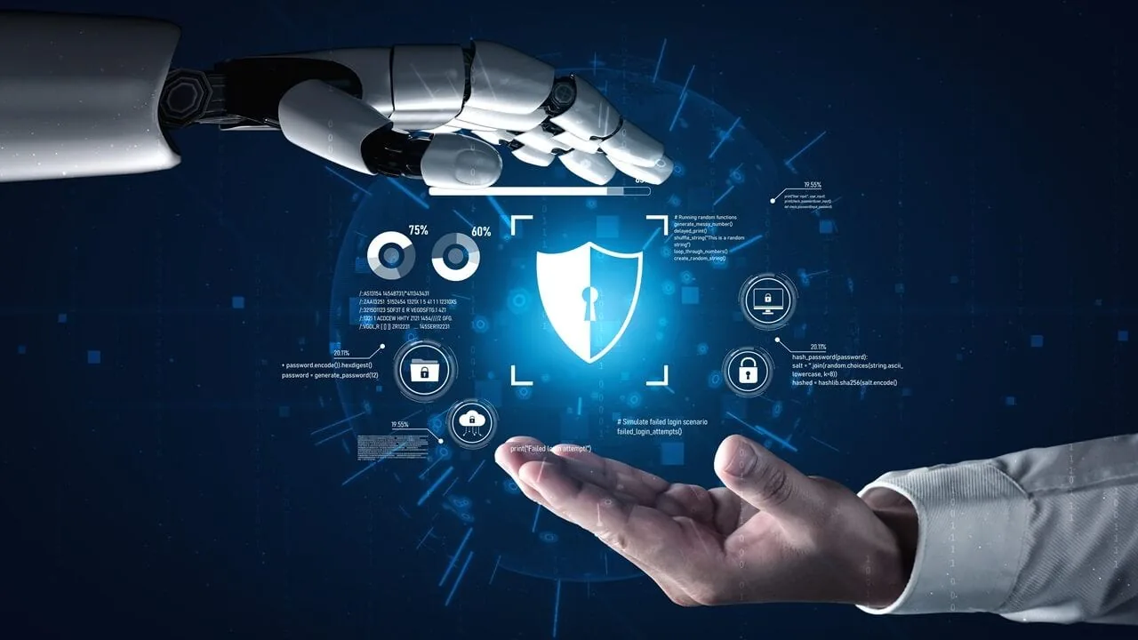 Microsoft Copilot interface overlaid with digital sovereignty and cloud governance compliance symbols