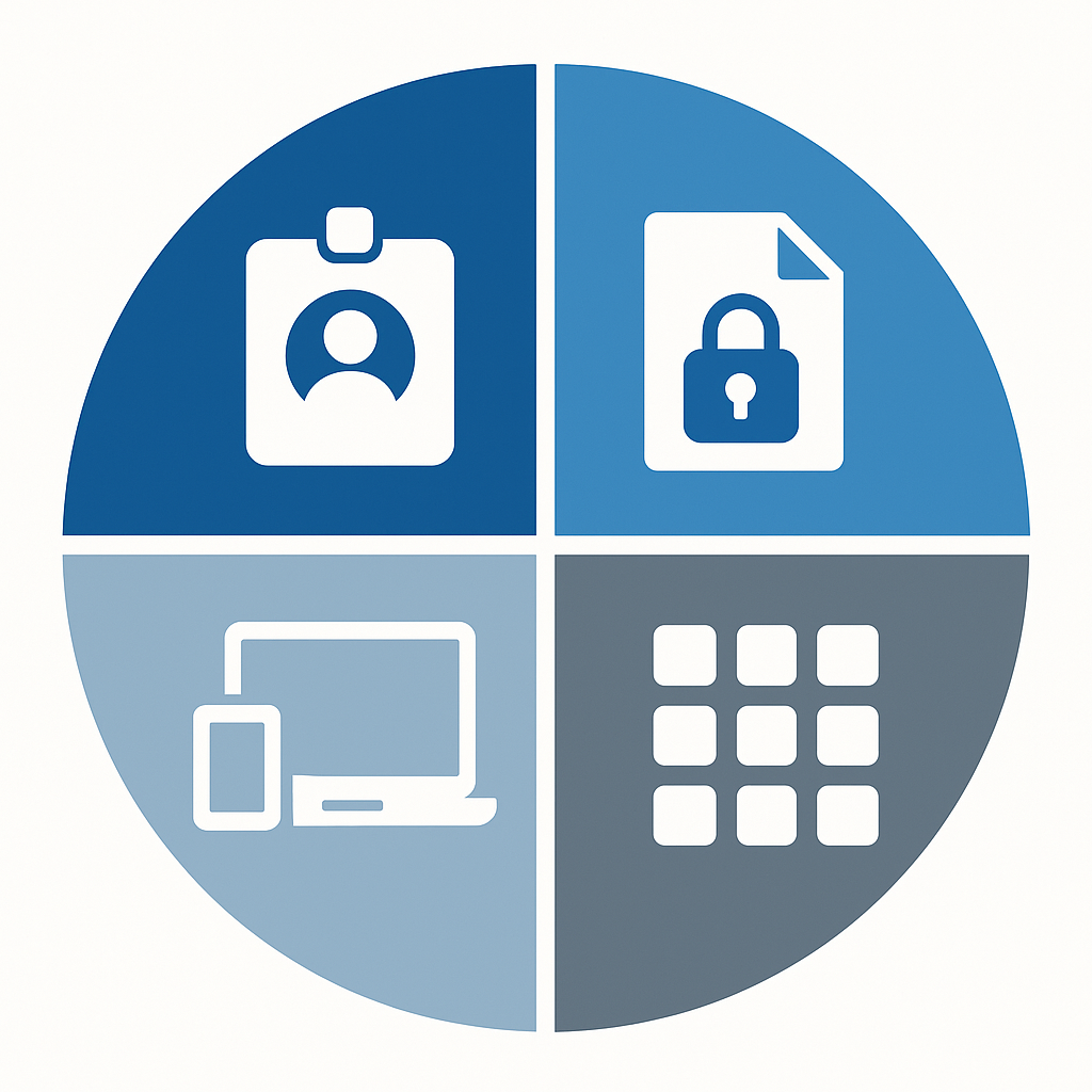Pie chart of Secure Score evaluation components