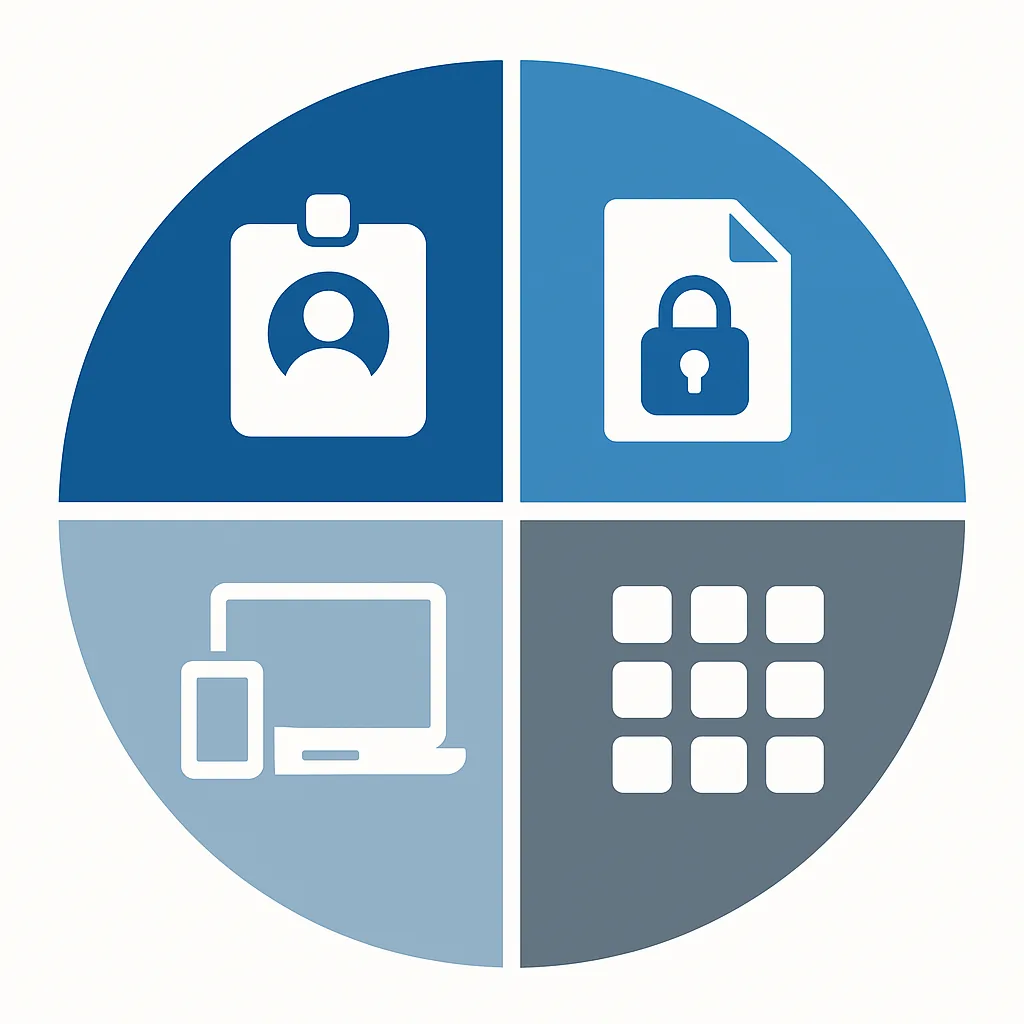 Pie chart of Secure Score evaluation components