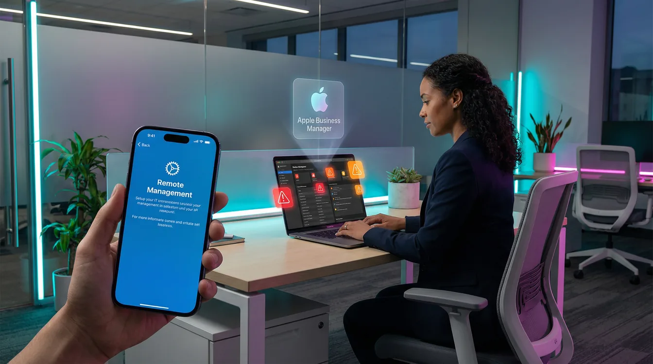 iPad showing Apple Business Manager enrollment error with Not Contacted status in Microsoft Intune