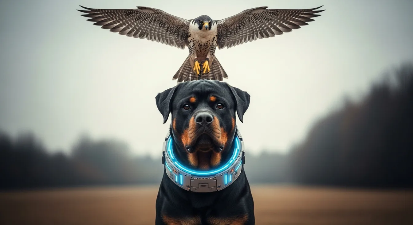 Knox and Hawk mascots guarding a Zero Trust security perimeter with identity verification checkpoints