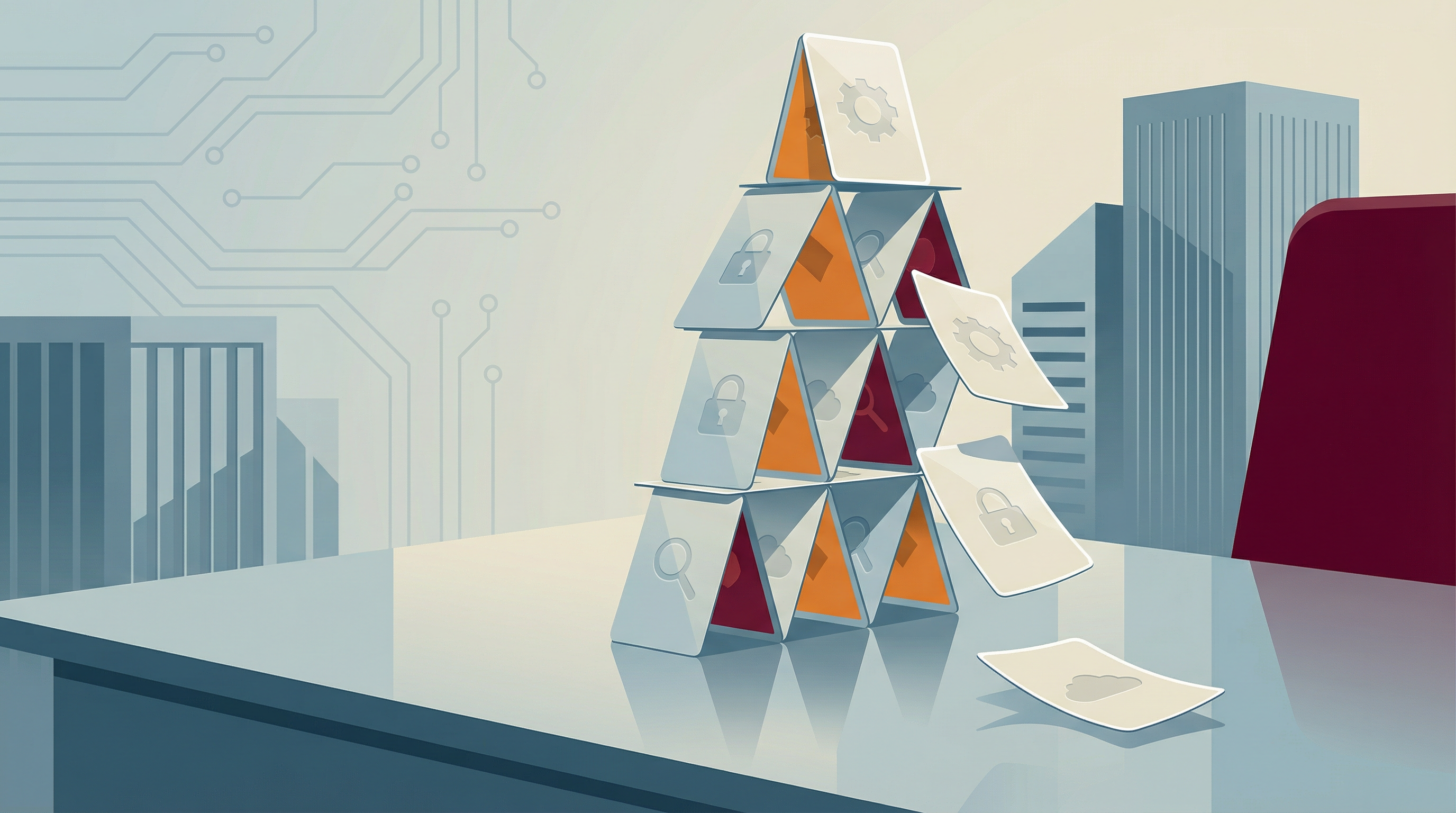 House of cards representing fragile Business Standard foundation