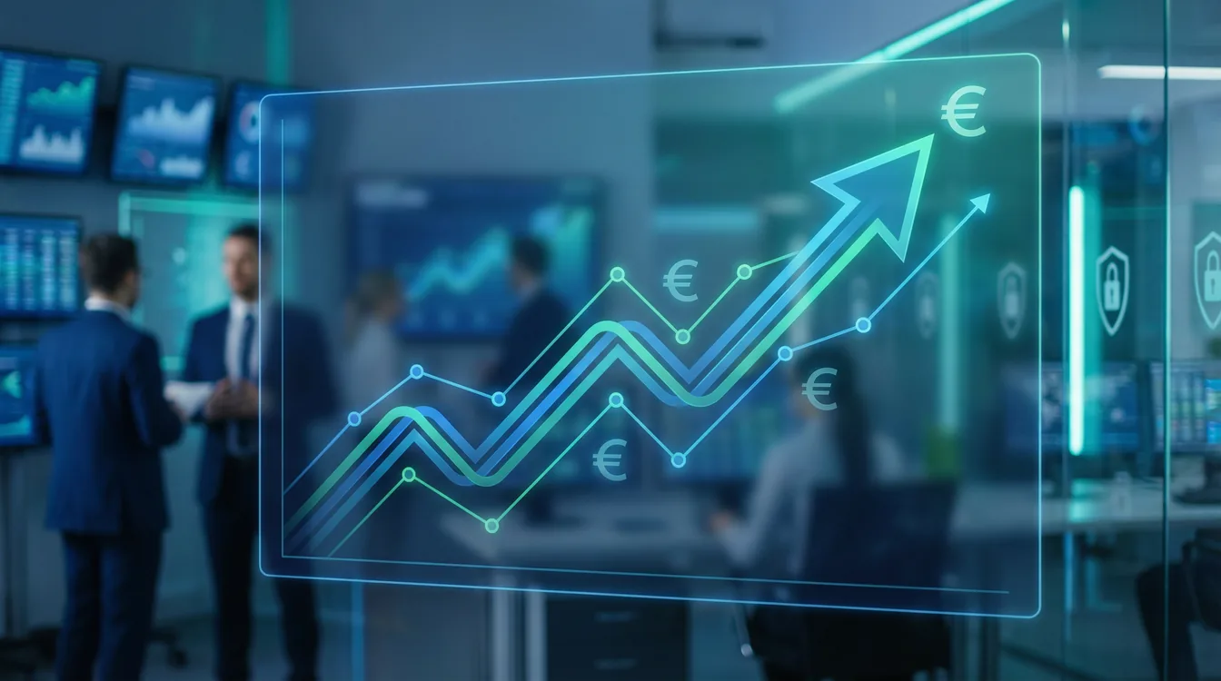Rising graph showing positive return on investment